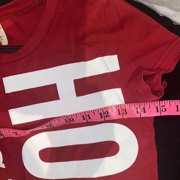 Hollister red womens T-shirt  Sz S - Picture 9 of 11